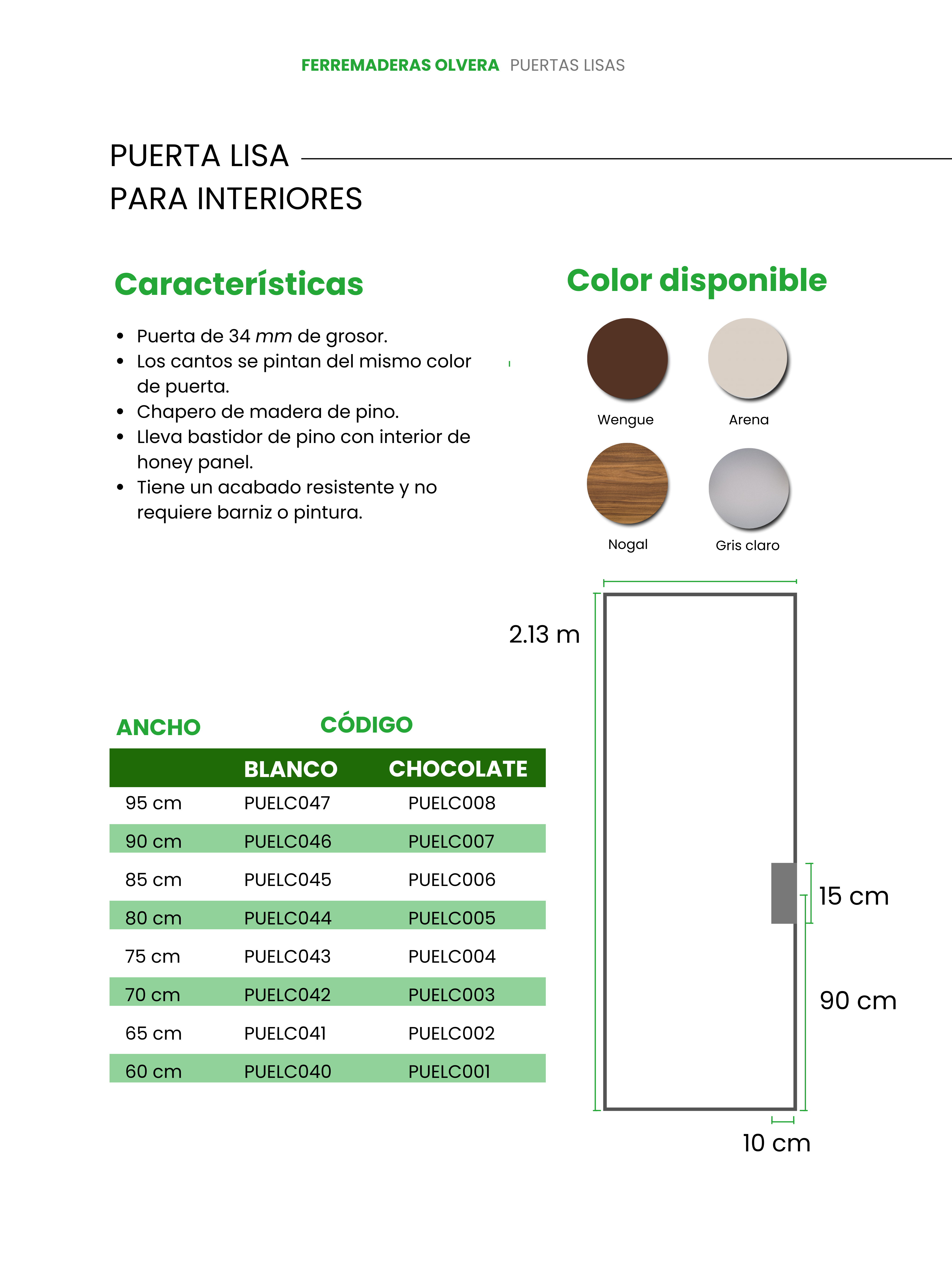PUERTAS DE MADERA LISAS